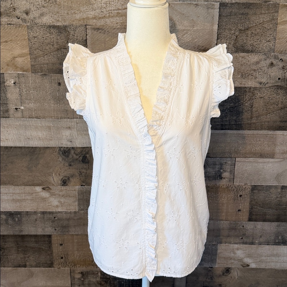 J. Crew Sleeveless Eyelet Top Size XS
